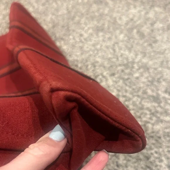 Hermes Red Canvas Tote Bag - Picture 10 of 13